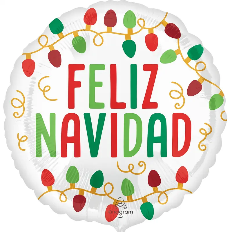 Feliz Navidad Christmas Mylar Balloon – 18-Inch Holiday Design 1