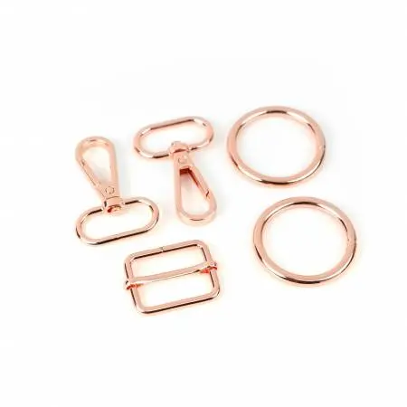 Ferris Hardware Kit – Rose Gold Finish For Tote & Bag Projects 1