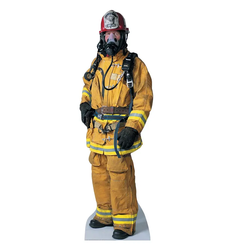 Firefighter Full-Height Cardboard Cutout – Handcrafted To Order, Ready In 10–14 Business Days 1