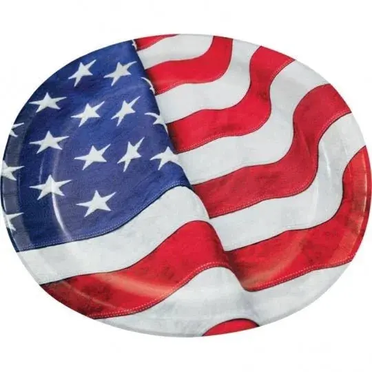 Flag-Print Oval Paper Platters – 8-Pack 1