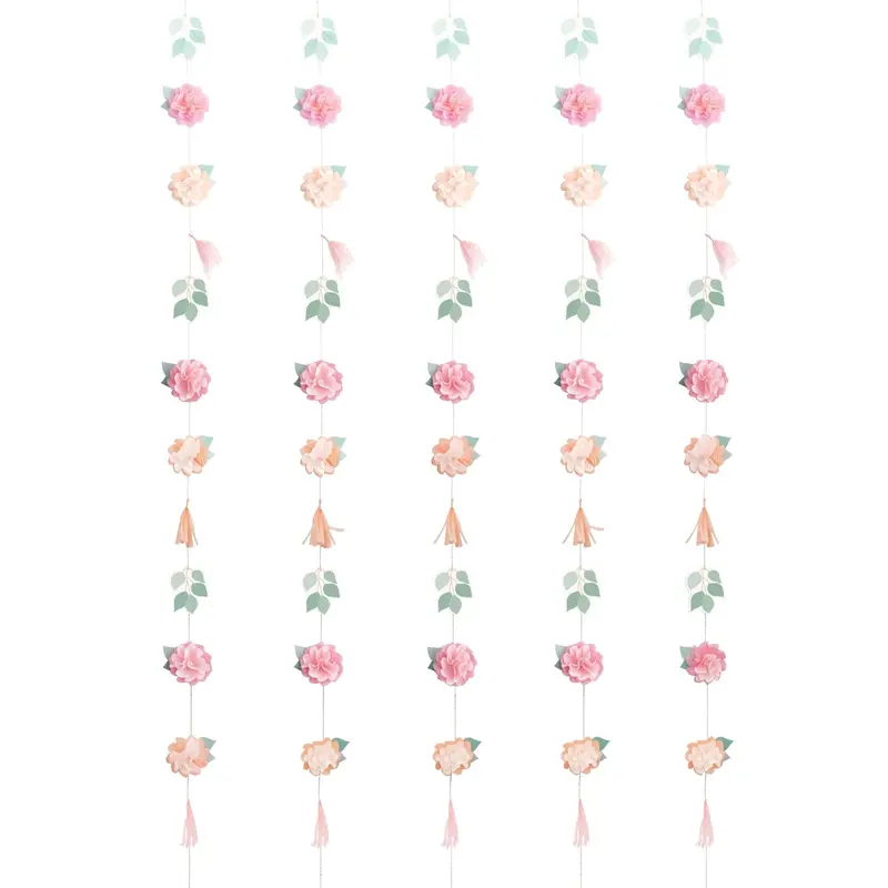 Floral Tassel Photo Backdrop Kit – Diy Garland Set For Events (1-Pack) 1