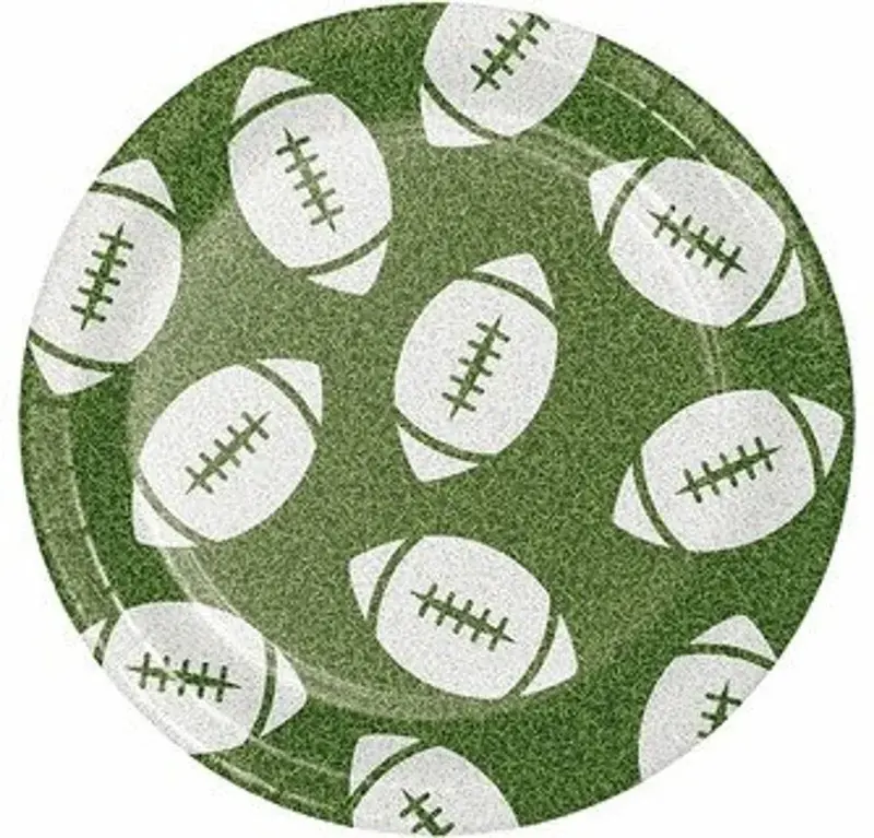 Football-Toss Design Dessert Plates – 6.75-Inch Sporty Partyware (8 Pcs) 1