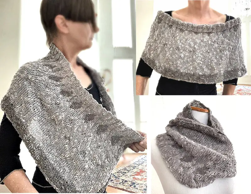 For The Birds Cowl Pattern – Feather Motif Knitwear 1
