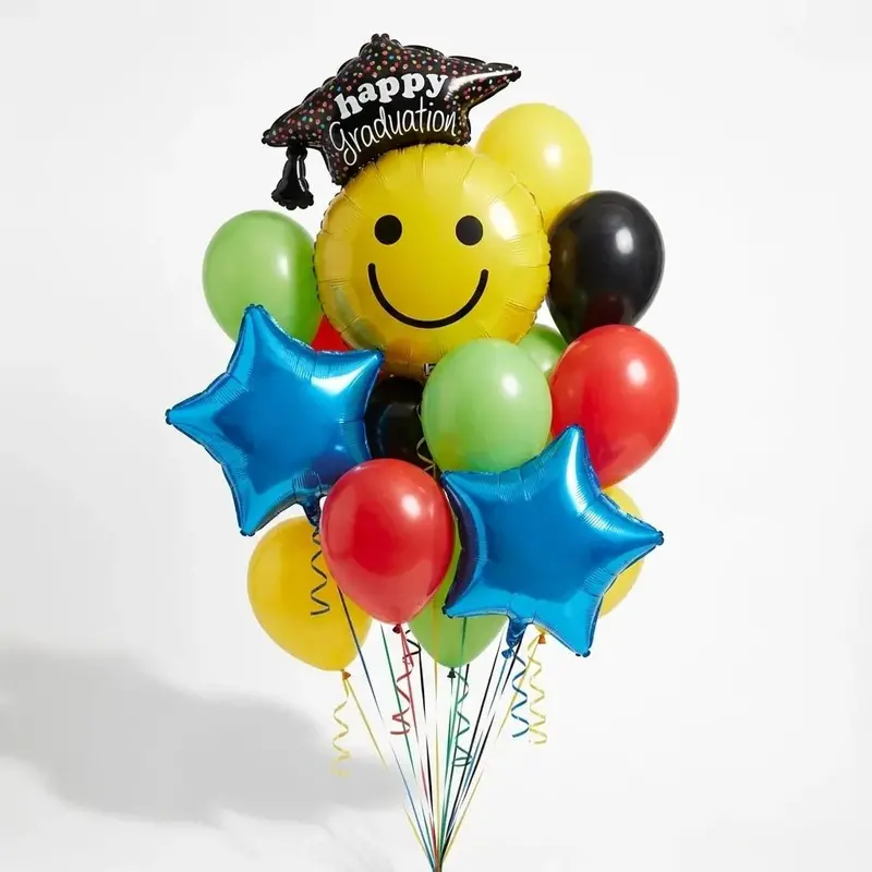 Graduation Celebration Balloon Bouquet – Elegant Commencement Theme 1