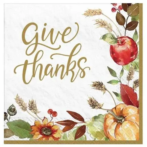 'Grateful Day' Thanksgiving Dinner Napkins – 36-Pack 1