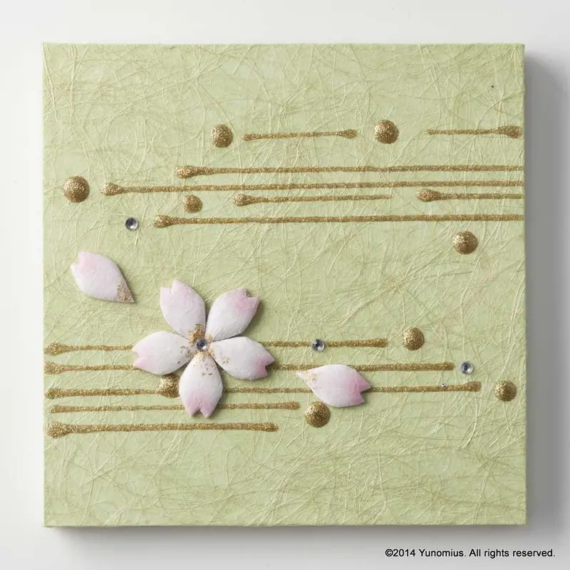 Hana & Haku Sakura Washi Panel: Verdant Green #3 1