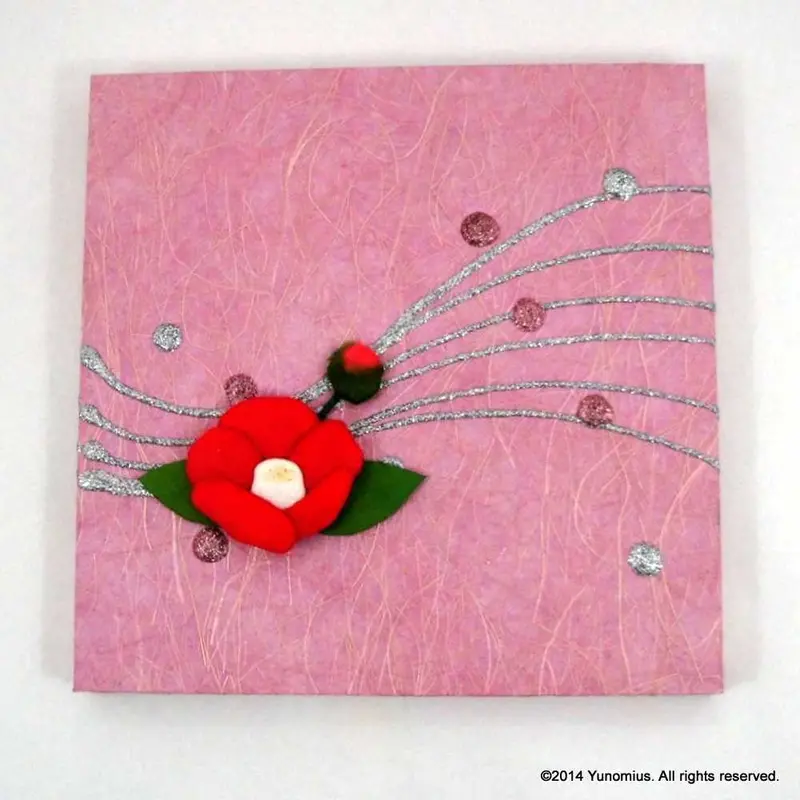 Hana & Haku Tsubaki Flower Washi Panel: Delicate Pink #1 1