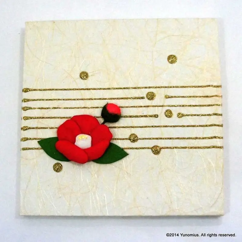 Hana & Haku Tsubaki Flower Washi Panel: Pure White #4 1