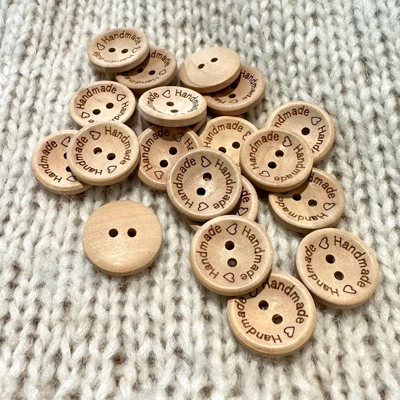 Handcrafted Wooden Button – 20Mm Round Accent 1