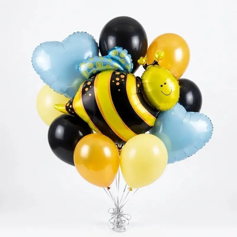 Happy Bee-Themed Birthday Bouquet – Playful Honeycomb & Insect Motif 1