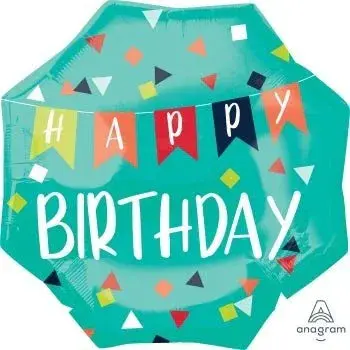 'Happy Birthday: Reason To Celebrate' 22-Inch Super Shape Balloon – 1 Piece 1