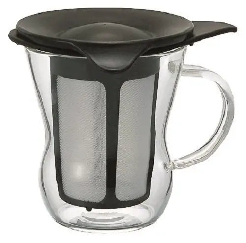 Hario One-Cup Glass Tea Infuser – 200 Ml Borosilicate Brewing Tumbler 1