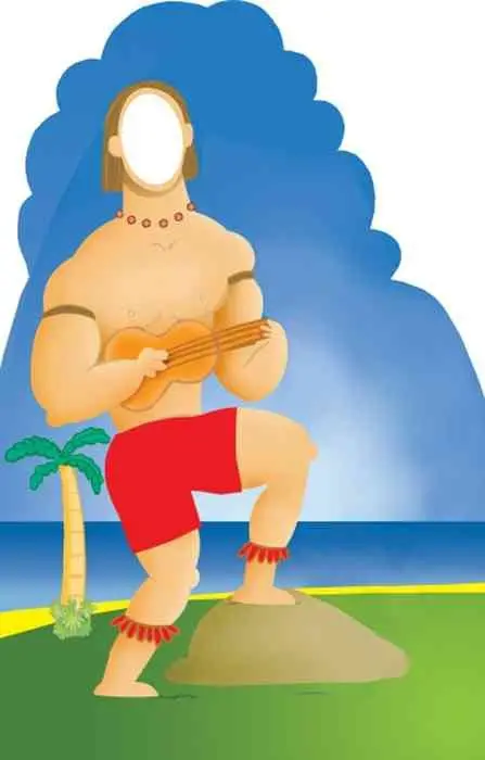 Hawaiian Guy Full-Size Cardboard Stand-In – Custom-Fabricated, 10–14 Day Processing 1