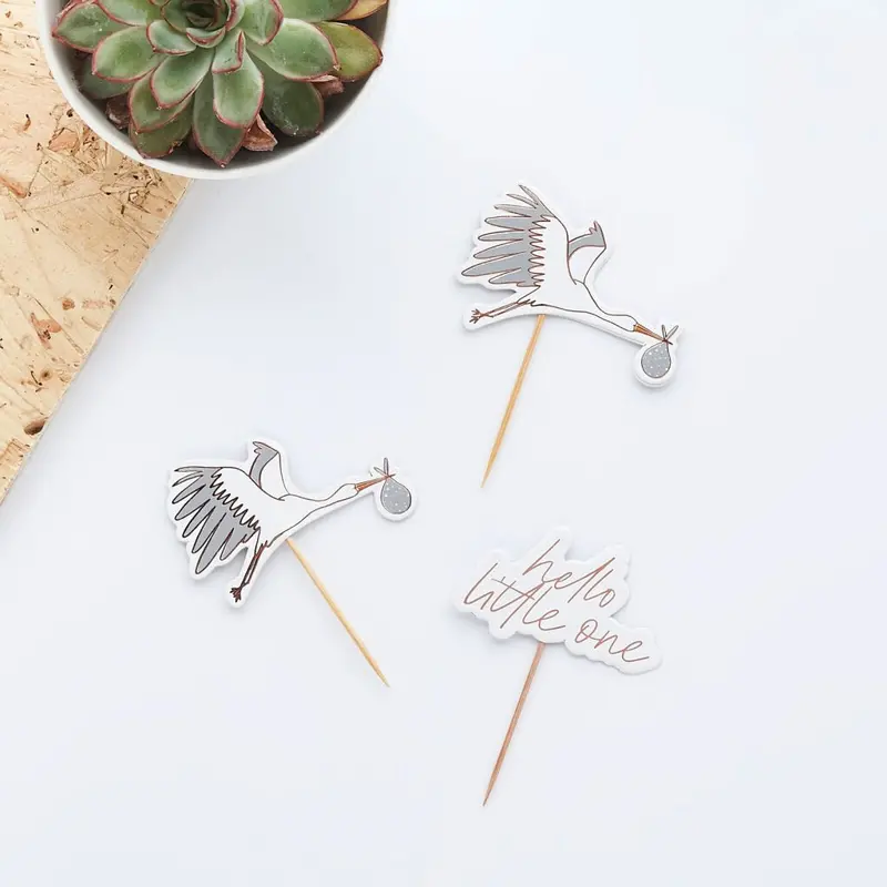 'Hello Little One' Baby Shower Food Picks – 6-Piece Set 1