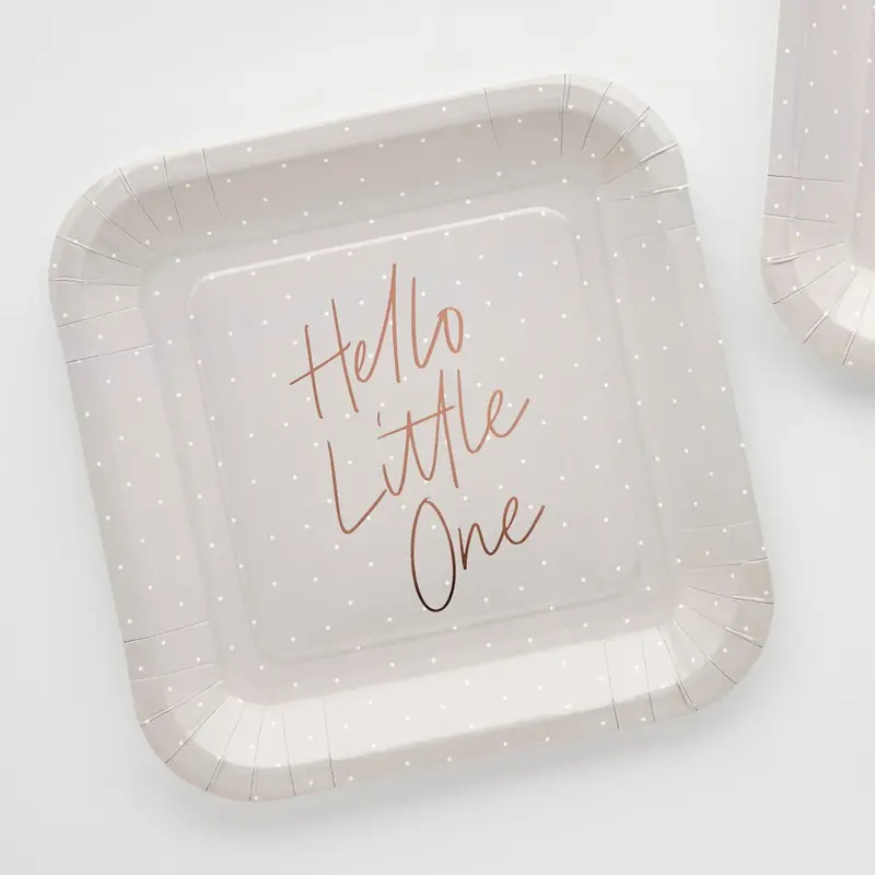 'Hello Little One' Disposable Paper Plates – 10-Count Set 1