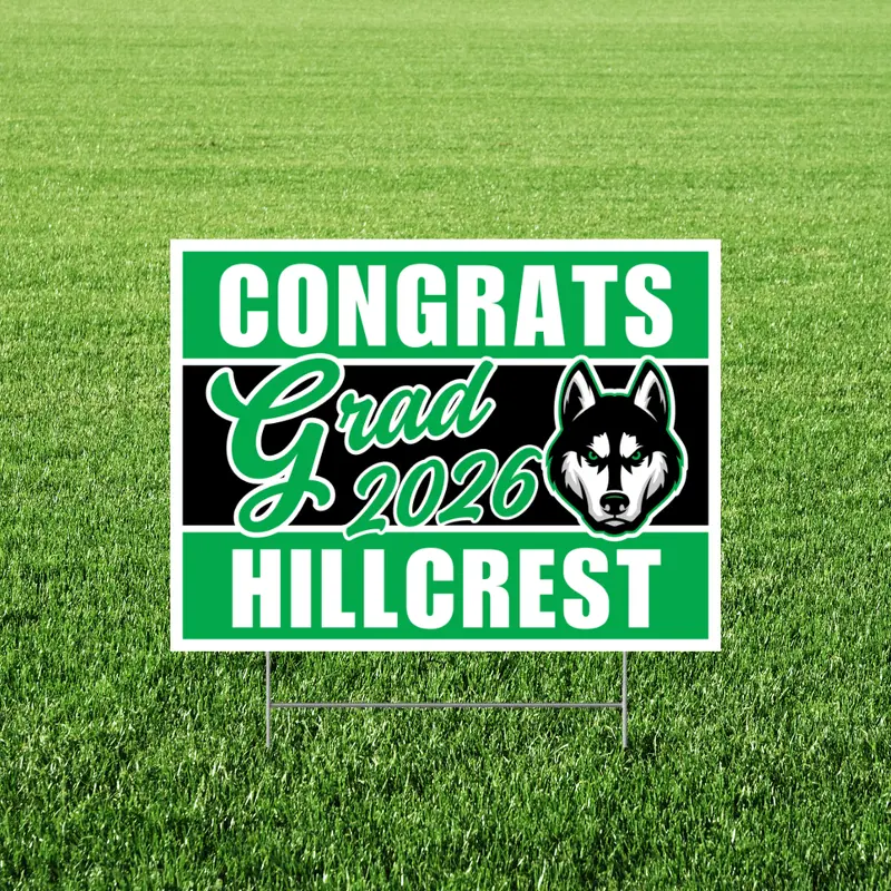 Hillcrest High School Graduation Yard Sign – 24" X 18", Midvale, Ut 1