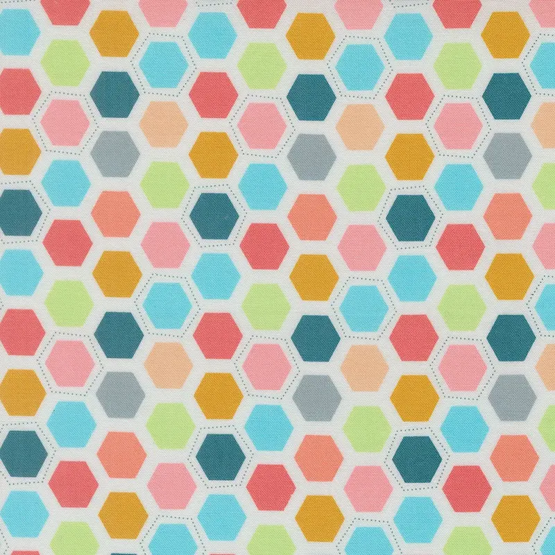 Honeyed Horizon Cloud Print Cotton Fabric – Keri Anguiano 47016-11 1