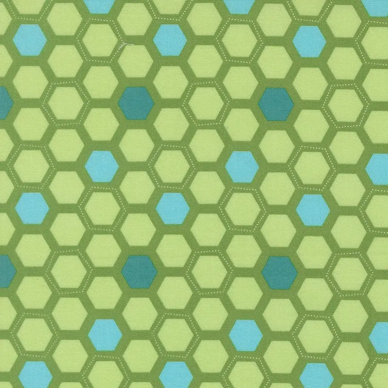 Honeyed Horizon Fresh Grass Quilting Cotton Fabric (Keri Anguiano, Sku 47016, 17In Width) 1