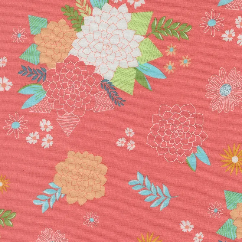 Honeyed Horizon Sunset Pink Quilting Cotton Fabric (Keri Anguiano, Sku 47010, 22In Width) 1