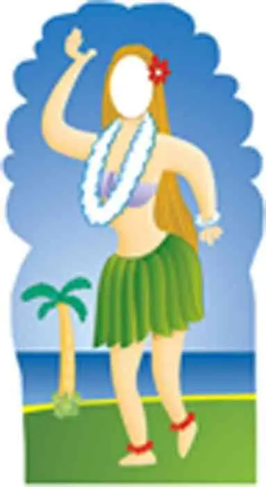 Hula Girl Full-Size Cardboard Stand-In – Handmade To Order, Ships In 10–14 Business Days 1