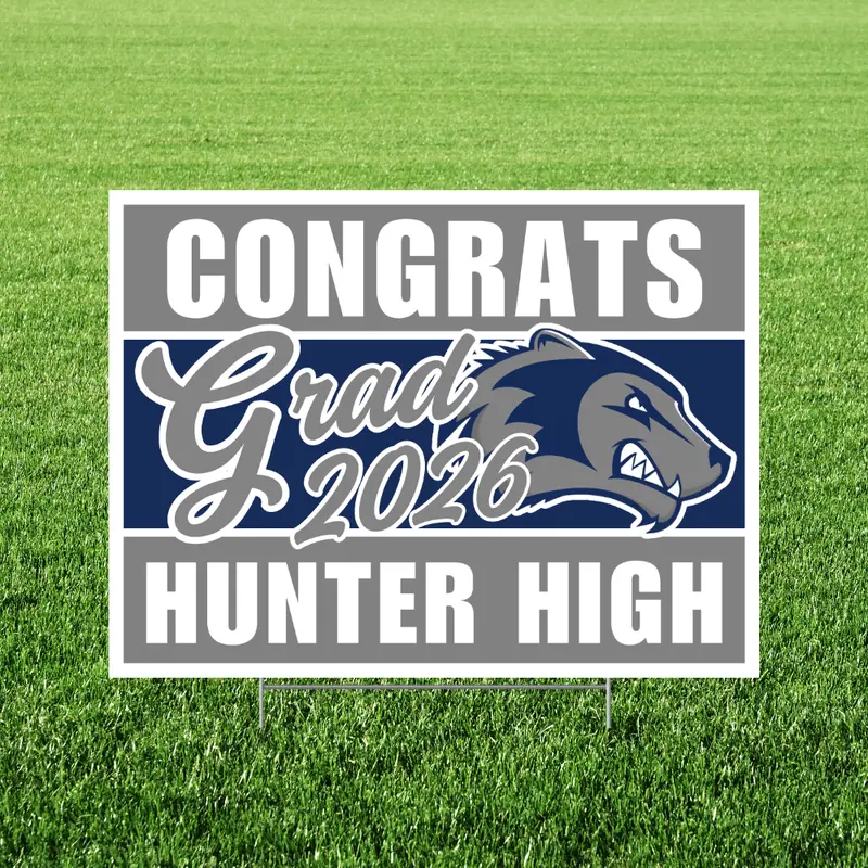 Hunter High School Graduation Yard Sign – 24" X 18", West Valley City, Ut 1