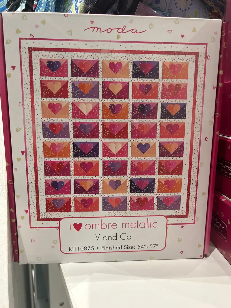 I Heart Ombre Metallic Quilt Kit: Love Letters Precut Set 2