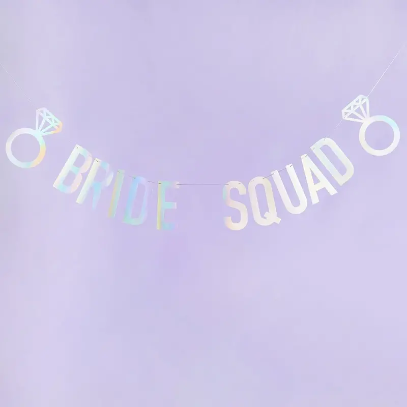 Iridescent Bride Squad Celebration Banner – Standalone Decor 1