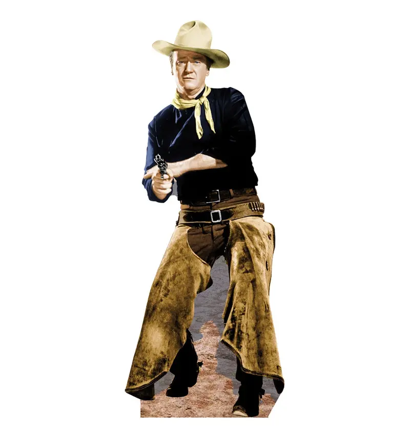 John Wayne (Chaps & Pistol) Full-Size Cardboard Standee – Western-Themed, Custom-Made, 10–14 Days 1