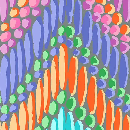 Kaffe Fassett Beaded Curtain Grey Fabric #Pwgp191.Grey 1