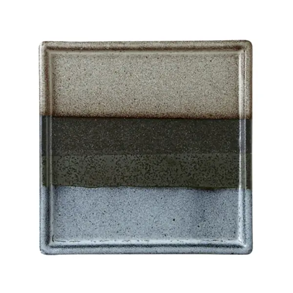 Kanesho Toki Blue Woven Texture Ceramic Plate 1
