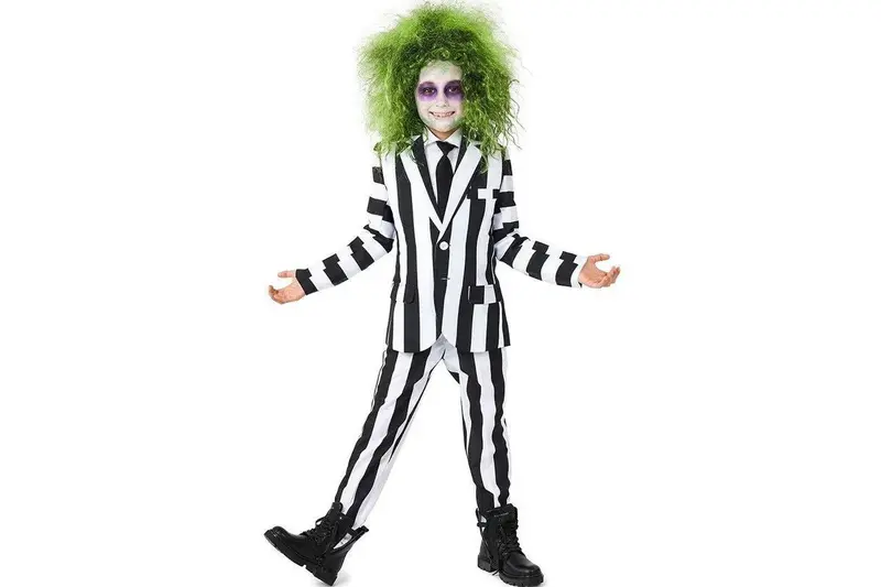 Kids Beetlejuice Costume Suit – Officially Inspired Child'S Halloween Outfit 1