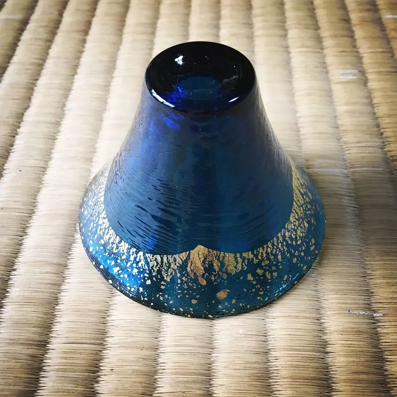 Kimoto Glass Shofukuhai Mt. Fuji Blue Sake Glass – Hand-Blown 65 Ml Sake Cup 1