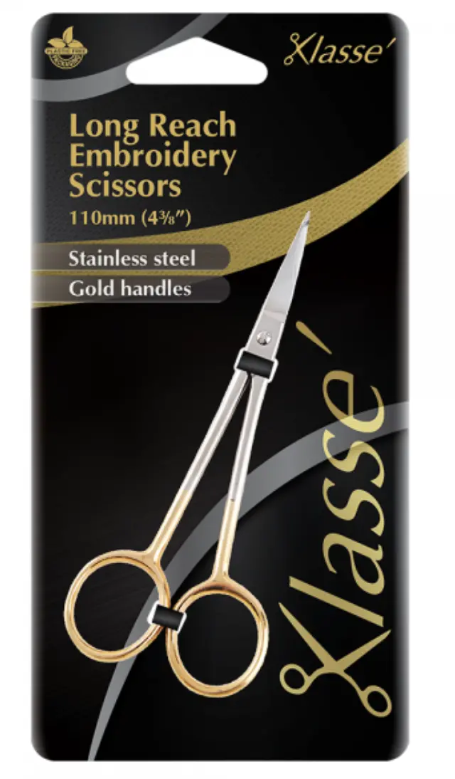 Klasse 4-3/8" Long-Reach Embroidery Scissors For Precision Cutting 1