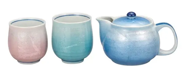 Kutaniyaki Kutsurogi Traditional Japanese Tea Set – Hand-Painted Stoneware 1