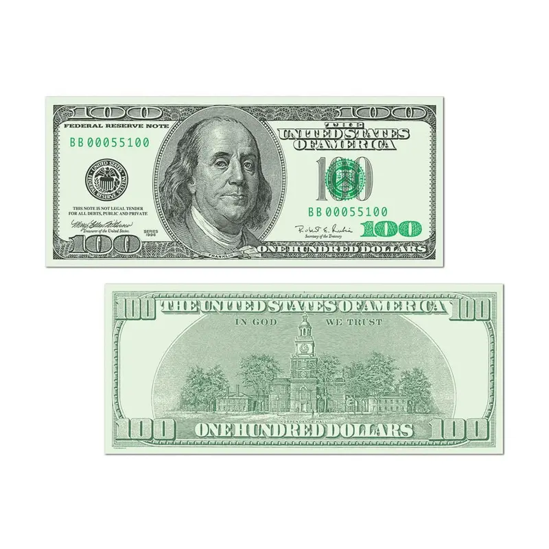 Large $100 Bill Big Bucks Cutout – Standalone Prop, 1 Piece 1