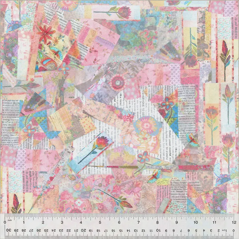 Laura Heine Extra-Wide 108-Inch Vintage-Inspired Quilt Backing Fabric (Multi) 1