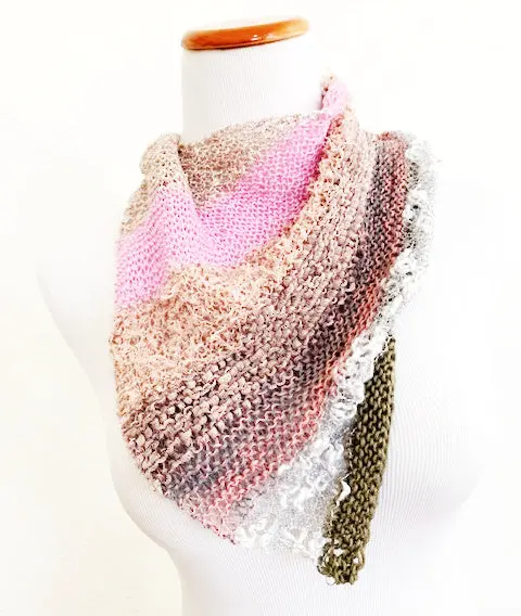 Layered Kerchief Knitting Kit – Textured Design 1