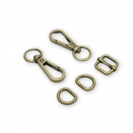 Level 3 Basic Hardware Kit – 1/2-Inch Antique Brass Tone 1