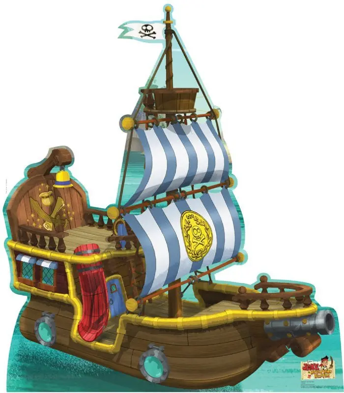 Life-Size Bucky The Pirate Ship (Jake And The Never Land Pirates) Cardboard Standup – Themed Prop Cutout, 10–14 Days 1