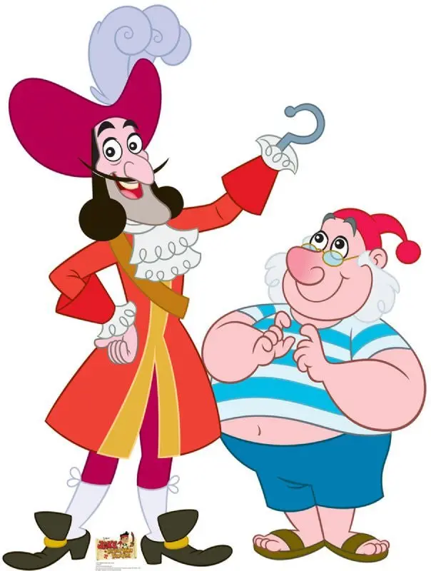 Life-Size Captain Hook & Mr. Smee (Jake And The Never Land Pirates) Cardboard Cutout – Dual-Figure Standup, 10–14 Days 1