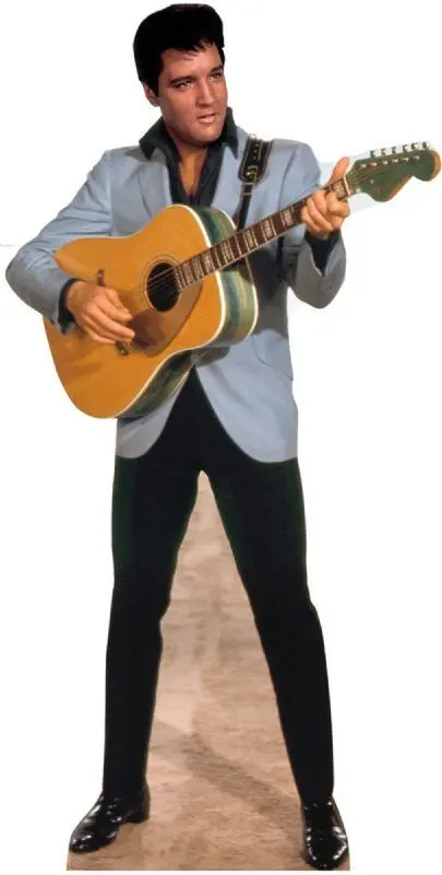 Life-Size Elvis Presley In Light Blue Jacket Cardboard Standup – Custom Print, 10–14 Day Turnaround 1