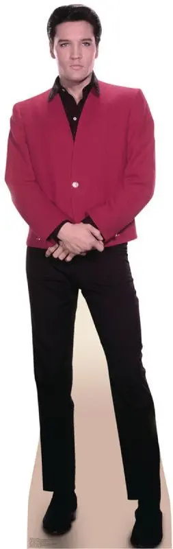Life-Size Elvis Presley In Red Jacket Cardboard Cutout – Tailored To Order, 10–14 Days 1