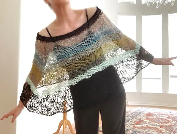 Limelight Poncho Knitting Pattern 1