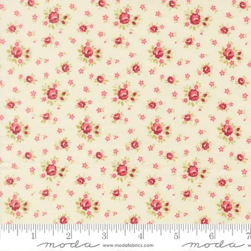 Lyda Rose Porcelain Cotton Fabric – Pale Blue Quilting Yardage (Style 3071-11) 1