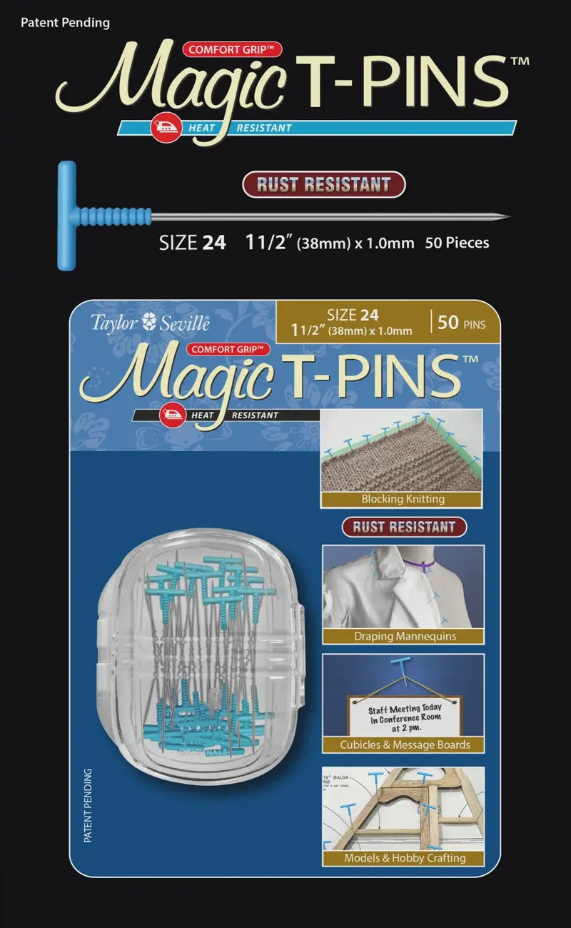 Magic T-Pins – Size 24, Pack Of 50 Stainless Steel Pins 1