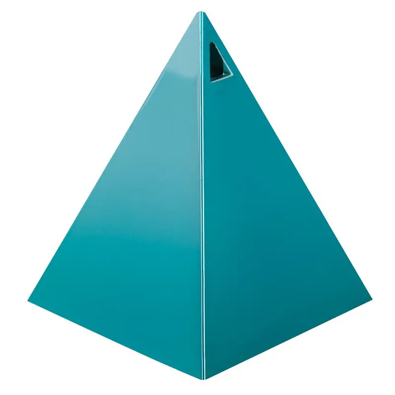 Metallic Teal Pyramid Balloon Weight (Single) 1