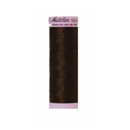 Mettler Silk-Finish Cotton Thread – 50 Weight, Very Dark Brown (Color 1002), 147 Yards 1
