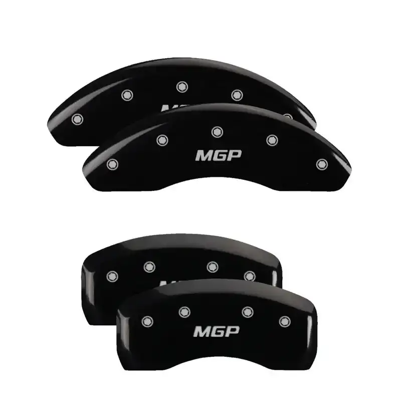 Mgp Engraved Caliper Covers For Jeep – Front & Rear With Grill Logo, Black Finish With Silver Chrome Accents 1