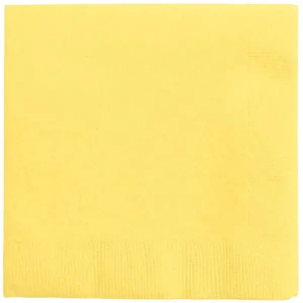 Mimosa Yellow Beverage Napkins – 50 Count, Small Cocktail Napkins 1
