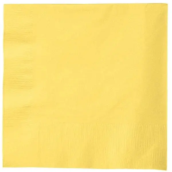 Mimosa Yellow Lunch Napkins – 50 Count, Standard-Sized Disposable Napkins 1